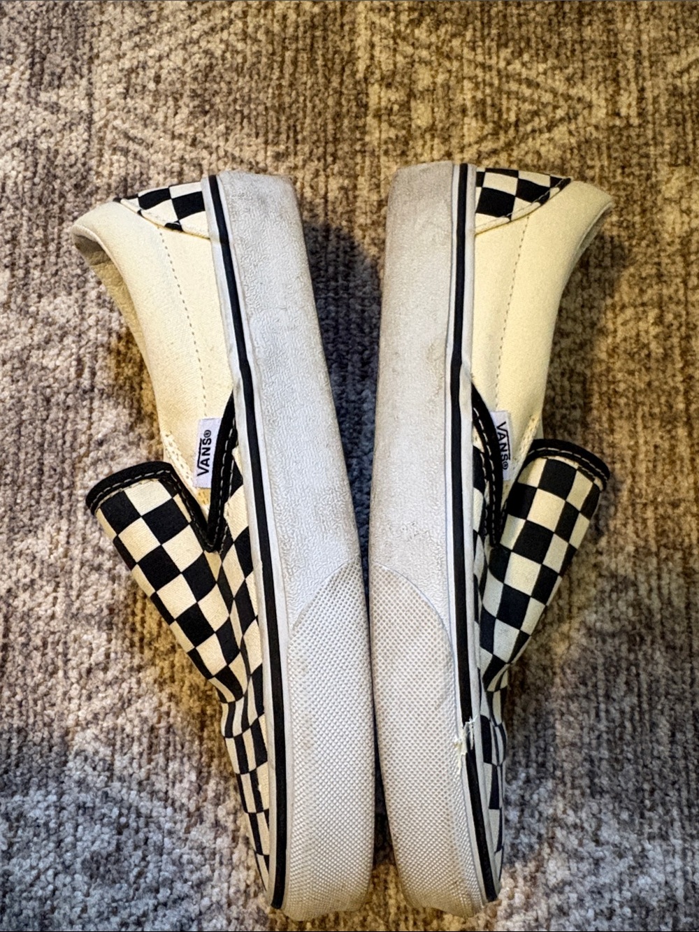 Vans Checkerboard Slip-On Sneakers - Black & White - Picture 5 of 5